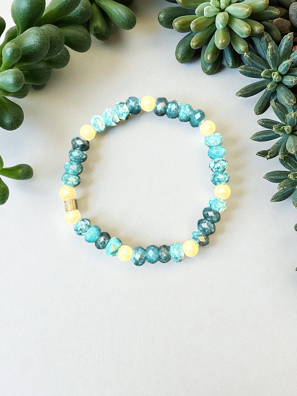Apatite Rondelle Bracelet