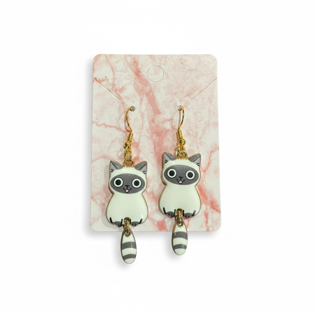 Purr-fectly Cat Tail Dangle Earrings