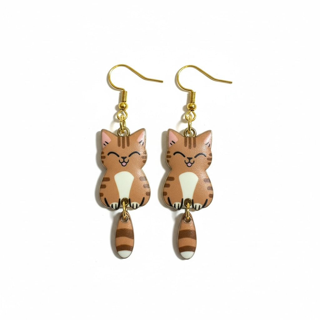 Purr-fectly Cat Tail Dangle Earrings