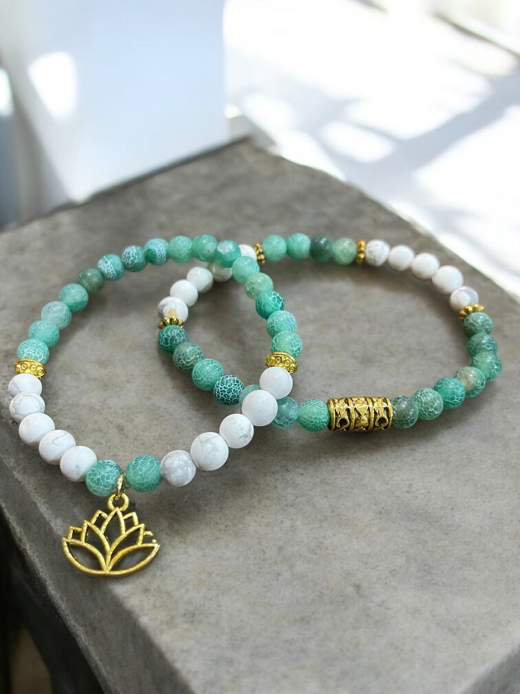 Green l White Lotus Stack