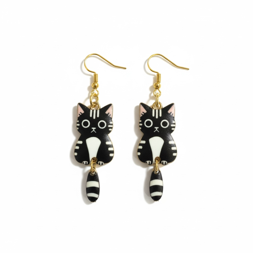 Purr-fectly Cat Tail Dangle Earrings
