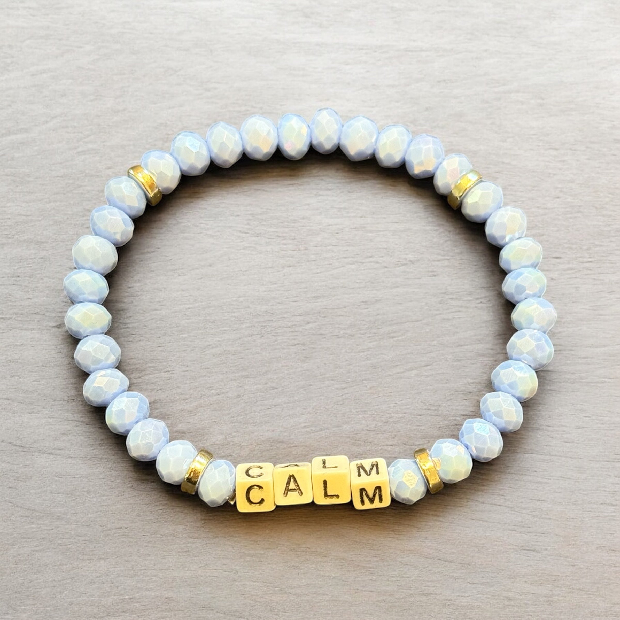 Inspirational Beaded Bracelet: Positive Message Stacking Jewelry