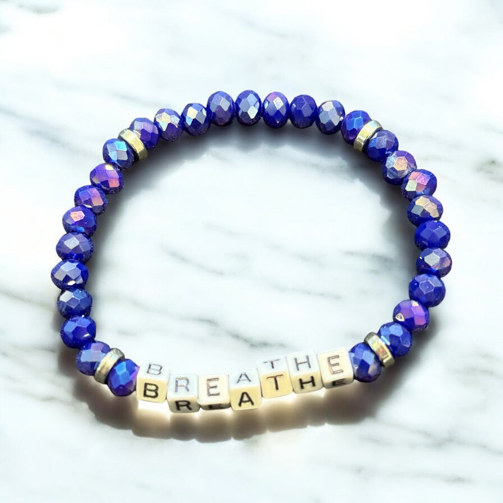 Inspirational Beaded Bracelet: Positive Message Stacking Jewelry