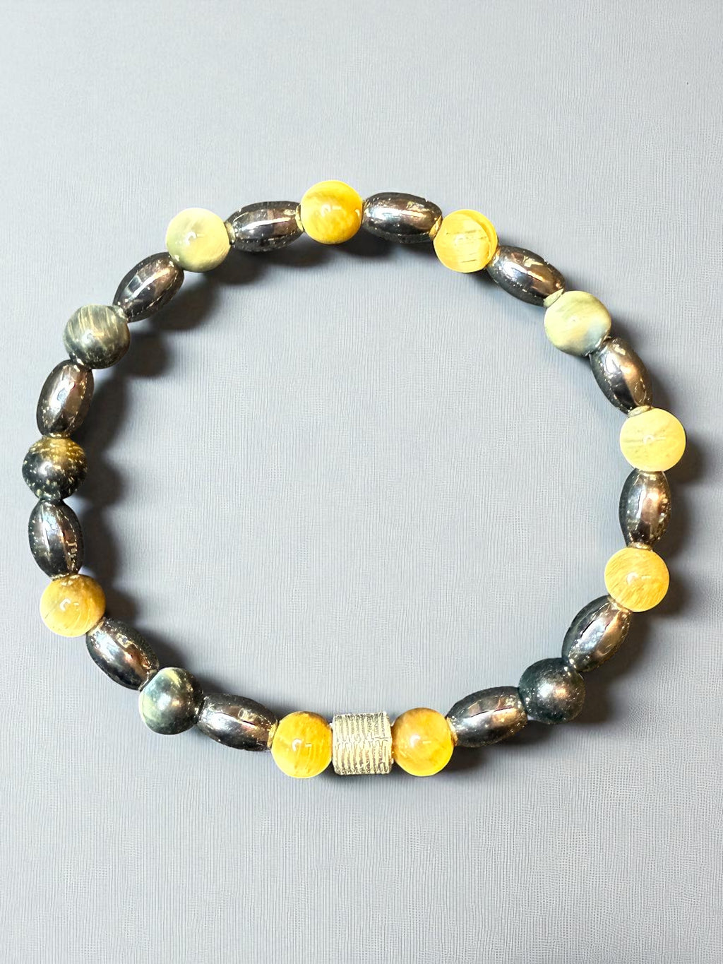 Men’s Tiger Eye with Hematite Oval Beads