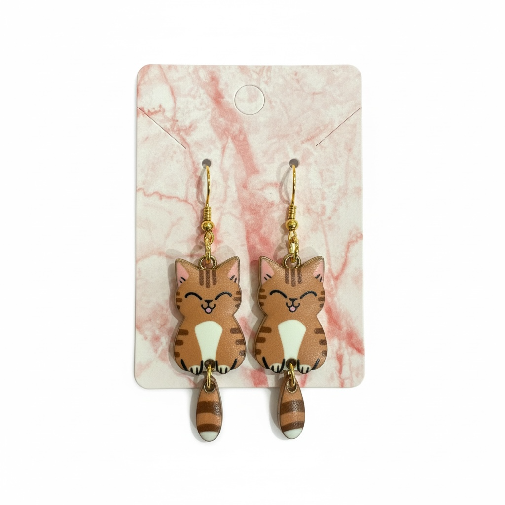 Purr-fectly Cat Tail Dangle Earrings
