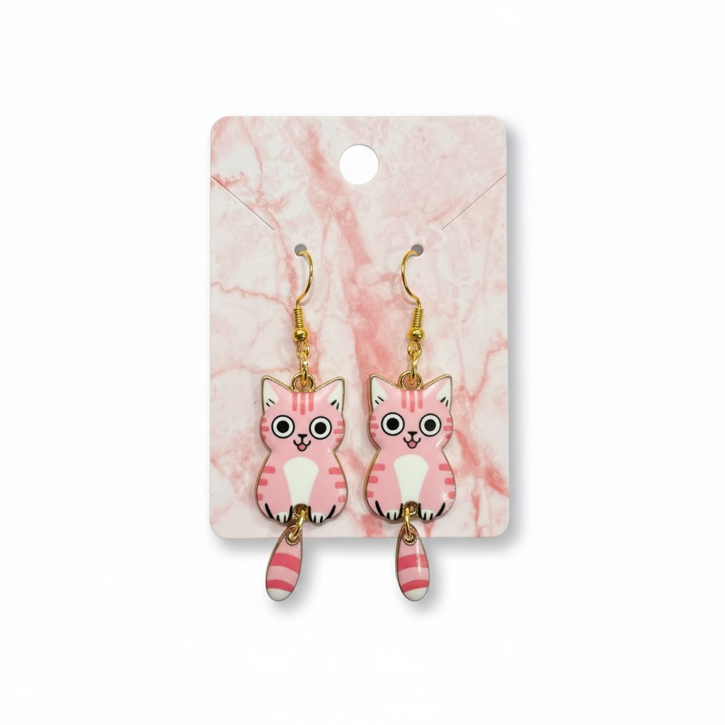 Purr-fectly Cat Tail Dangle Earrings
