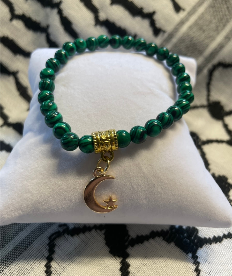 Handmade Customizable Crescent Moon Bracelet