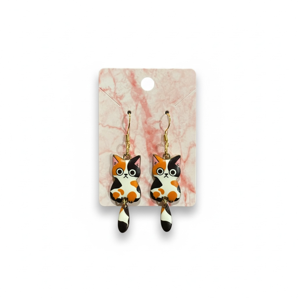 Purr-fectly Cat Tail Dangle Earrings