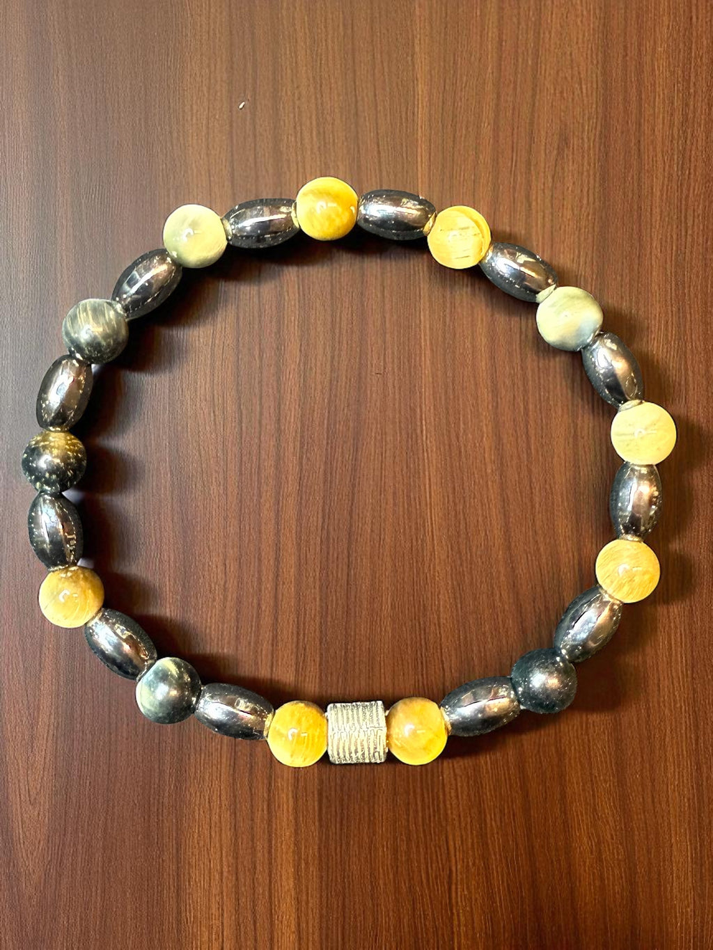 Men’s Tiger Eye with Hematite Oval Beads