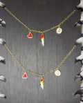 Embellished Palestine Map Charm Necklace