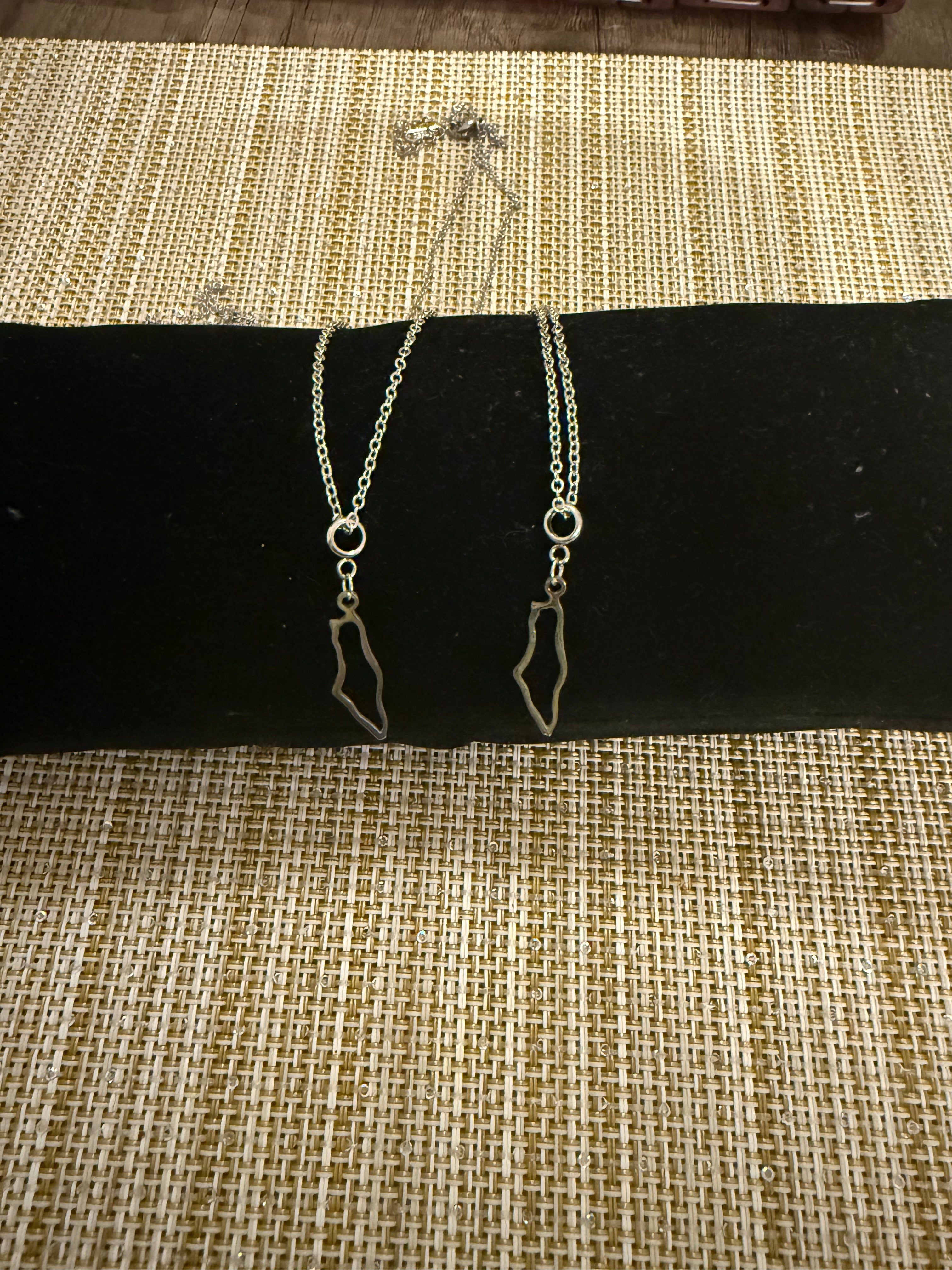 Custome Order : Palestine Map Necklace